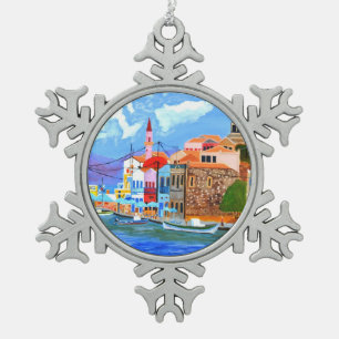 Adorno De Peltre Tipo Copo De Nieve Costa griega