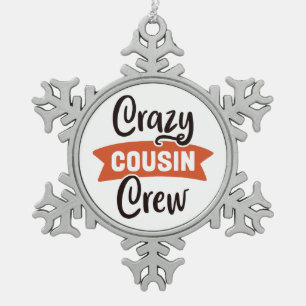 Adorno De Peltre Tipo Copo De Nieve Crazy Cousin Crew