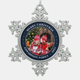 Adorno De Peltre Tipo Copo De Nieve Crea tu propia foto familiar con Navidades persona