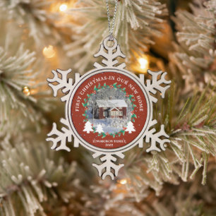 Adorno De Peltre Tipo Copo De Nieve Crea tu propia Primera Navidad en nueva casa foto