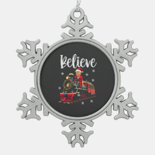 Adorno De Peltre Tipo Copo De Nieve Cree Delantal De Navidad De Santa Claus Montando U