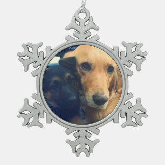 Adorno De Peltre Tipo Copo De Nieve Cree su propio ornamento de encargo del mascota