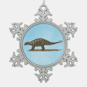 Adorno De Peltre Tipo Copo De Nieve Cretácico Dinosaurio Ankylosauro