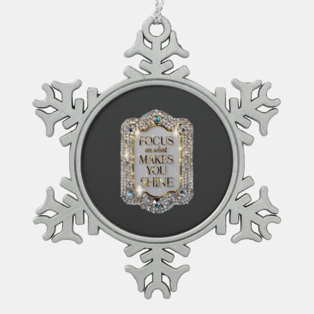 Adorno De Peltre Tipo Copo De Nieve Cristal Elegance (Anverso)