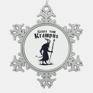 Adorno De Peltre Tipo Copo De Nieve Cruss Vom Krampus Navidad Xmas Diablo Espeluznante
