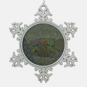 Adorno De Peltre Tipo Copo De Nieve Cthulhu