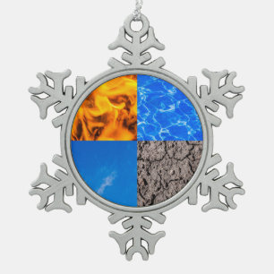 Adorno De Peltre Tipo Copo De Nieve Cuatro elementos