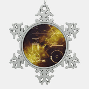 Adorno De Peltre Tipo Copo De Nieve Cubierta del registro de oro de la nave espacial V