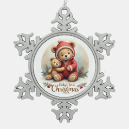 Adorno De Peltre Tipo Copo De Nieve Cuddle & Cheer – Baby’s First Christmas Ornament