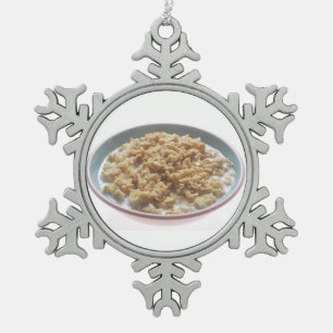 Adorno De Peltre Tipo Copo De Nieve Cuenco de harina de avena