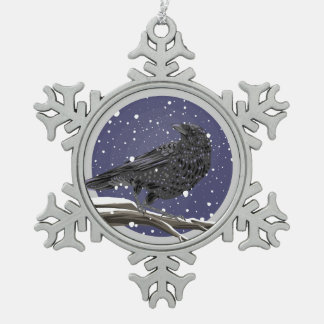 Adorno De Peltre Tipo Copo De Nieve Cuervo de Invierno
