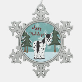 Adorno De Peltre Tipo Copo De Nieve Cute Appy Holidays Leopardo Caballo Appaloosa