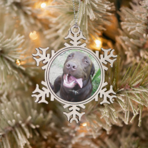 Adorno De Peltre Tipo Copo De Nieve Delicias de Goofy: Cachorro Labrador Chocolate Mar