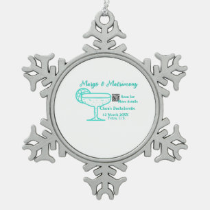 Adorno De Peltre Tipo Copo De Nieve Despedida de soltera Turquoise Margs & Matrimony