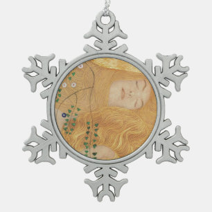 Adorno De Peltre Tipo Copo De Nieve Detalle de Gustavo Klimt el de las serpientes