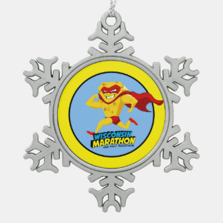 Adorno De Peltre Tipo Copo De Nieve Día del maratón de Wisconsin