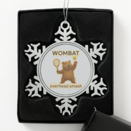 Adorno De Peltre Tipo Copo De Nieve Diseño divertido de wombat de tenis lindo - Animal