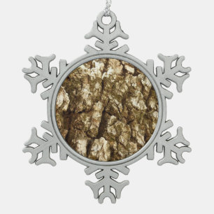Adorno De Peltre Tipo Copo De Nieve Diseño Texturizado Natural de Corteza de Árbol II