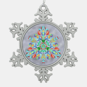 Adorno De Peltre Tipo Copo De Nieve Diseño triangular (ornamento del copo de nieve)