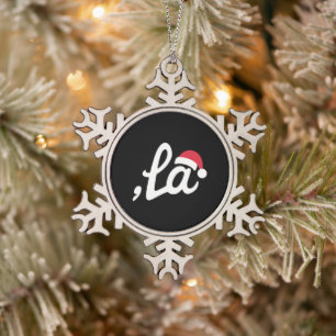 Adorno De Peltre Tipo Copo De Nieve Divertida Kamala Harris 2024 Comma La Navidad