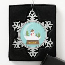 ¡DIVERTIDO! Snowman Snowflake - Personalizado -Aña