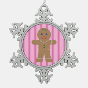Adorno De Peltre Tipo Copo De Nieve Divertido y divertido hombre de pan de jengibre ro