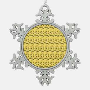 Adorno De Peltre Tipo Copo De Nieve dólar de oro