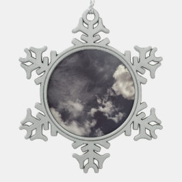 Adorno De Peltre Tipo Copo De Nieve Dos nubes metalizado