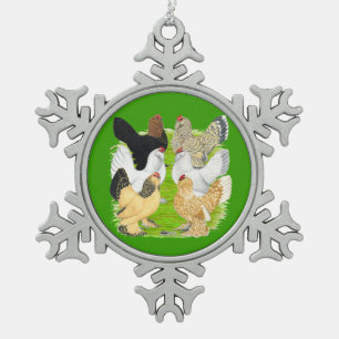 Adorno De Peltre Tipo Copo De Nieve D'Uccles Six Hens