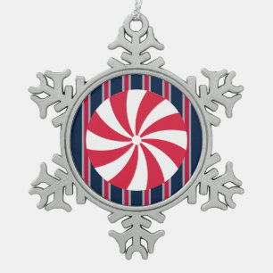 Adorno De Peltre Tipo Copo De Nieve Dulce de menta divertido y elegante