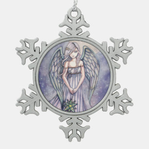 Adorno De Peltre Tipo Copo De Nieve El ángel del regalo Fantasía Arte