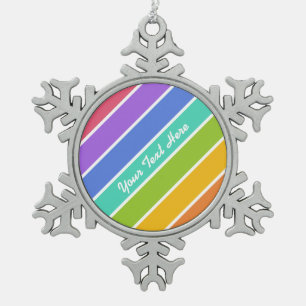 Adorno De Peltre Tipo Copo De Nieve El arco iris colorea los ornamentos de encargo