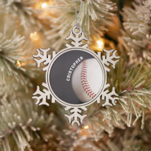 Adorno De Peltre Tipo Copo De Nieve El béisbol personalizado