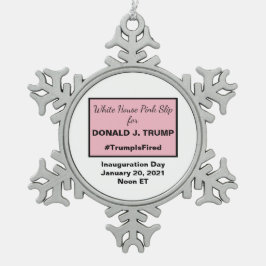Adorno De Peltre Tipo Copo De Nieve El deslizamiento rosa de la Casa Blanca a Trump se