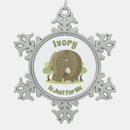 Adorno De Peltre Tipo Copo De Nieve El marfil es sólo para mí un adorno enmarcado por 