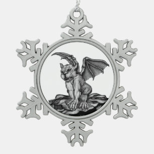 Adorno De Peltre Tipo Copo De Nieve El pequeño Golem Gargoyle