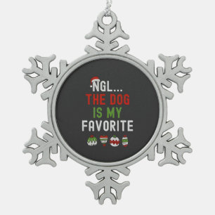 Adorno De Peltre Tipo Copo De Nieve El perro es mi familia favorita coincidiendo con N