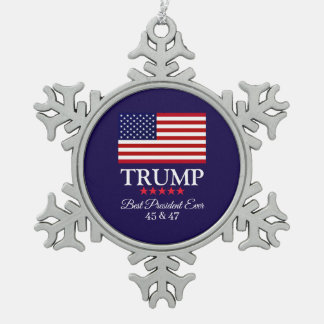 ADORNO DE PELTRE TIPO COPO DE NIEVE EL PRESIDENTE DONALD TRUMP MEJOR PRESIDENTE DE LA