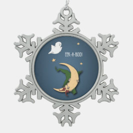 Adorno De Peltre Tipo Copo De Nieve El primer bebé de Halloween mira una bruja de boci