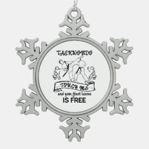 Adorno De Peltre Tipo Copo De Nieve El Taekwondo me toca y su primera lección está