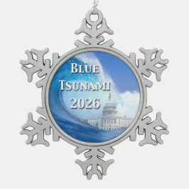 Adorno De Peltre Tipo Copo De Nieve Elección Tsunami Azul 2026