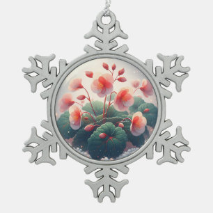 Adorno De Peltre Tipo Copo De Nieve Elegance Begonia Flowers