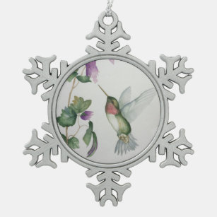 Adorno De Peltre Tipo Copo De Nieve Elegante ornamento de copos de nieve con flor de H