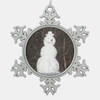 Adorno De Peltre Tipo Copo De Nieve Elegante ornamento de Snowman