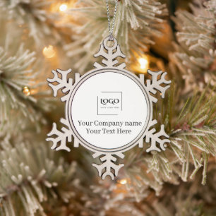 Adorno De Peltre Tipo Copo De Nieve Elegante plantilla personalizada de tu logotipo