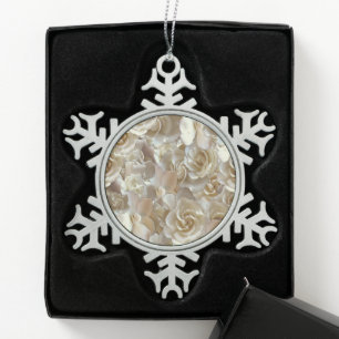 Adorno De Peltre Tipo Copo De Nieve Elegante Rosa floral Petal