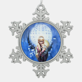 Adorno De Peltre Tipo Copo De Nieve Elf Madonna Ornament