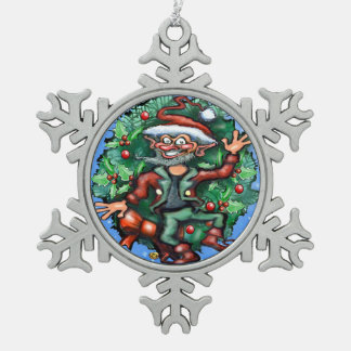 Adorno De Peltre Tipo Copo De Nieve Elf navidades