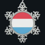 Adorno De Peltre Tipo Copo De Nieve Emblema de bandera de Luxemburgo<br><div class="desc">Diseño de Regalos Domésticos Patrióticos. Souvenir de Rótulo de Luxemburgo. La Política Nacional Marca Presente. Presentación de símbolos patrios.</div>