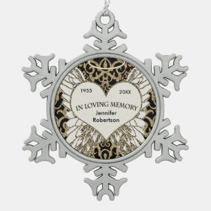 Adorno De Peltre Tipo Copo De Nieve En el ornamento cariñoso de la memoria